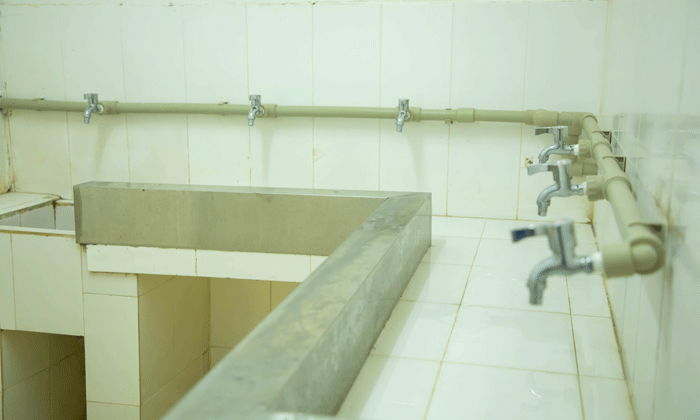 学生们宿舍的洗漱池